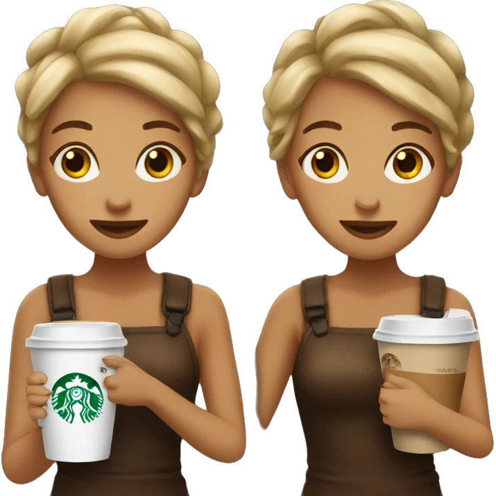 Starbucks coffee girl  emoji