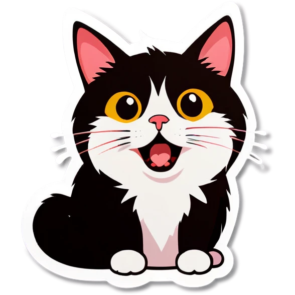 Shocked cat emoji