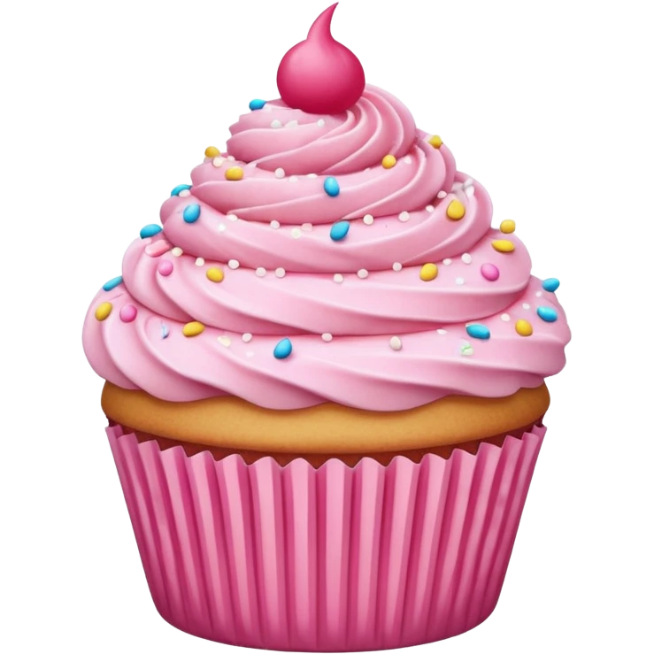 Cupcake with pink icing emoji