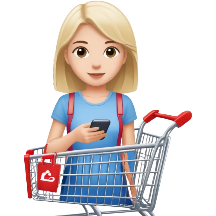 Girl shopping at Costco  emoji