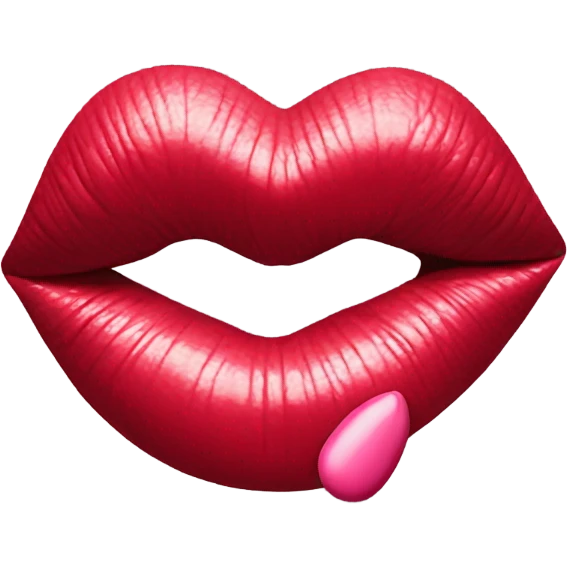 Lipstick kisses in a shape of a heart  emoji