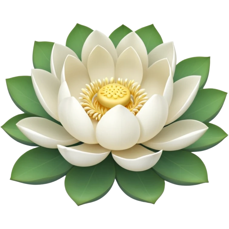 Flor de lótus Branca cada uma diferente  emoji