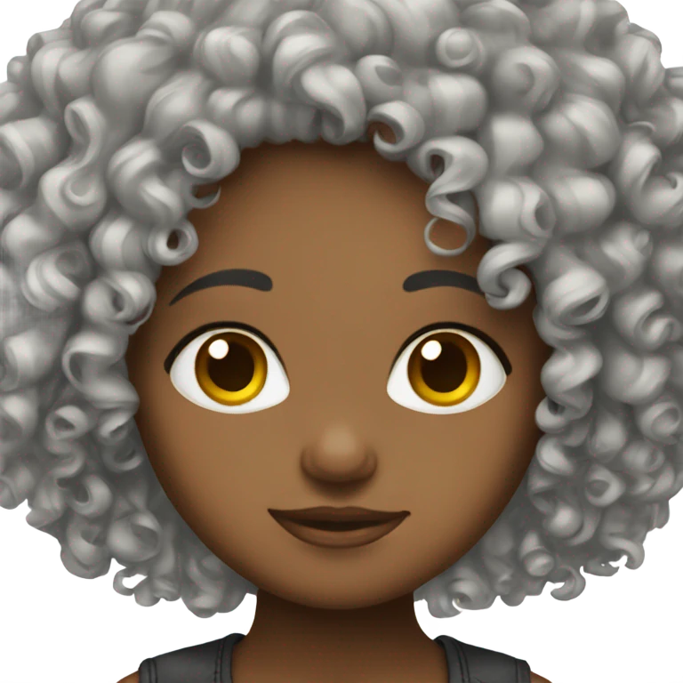 Curly girl emoji