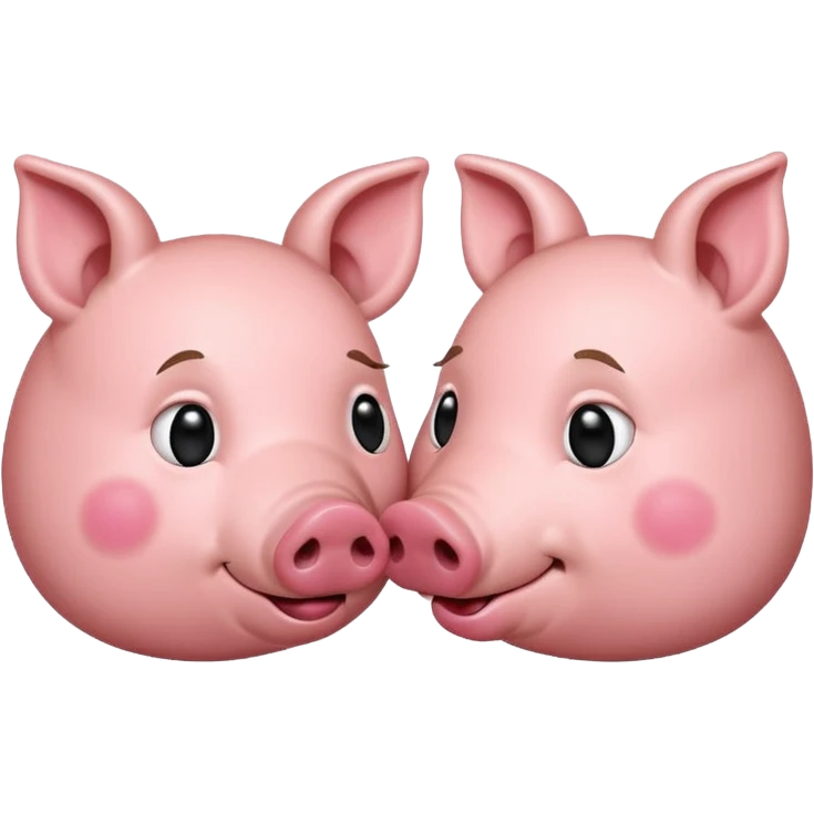 Two pigs kissing  emoji