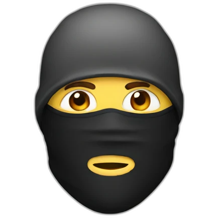 man with a balaclava emoji