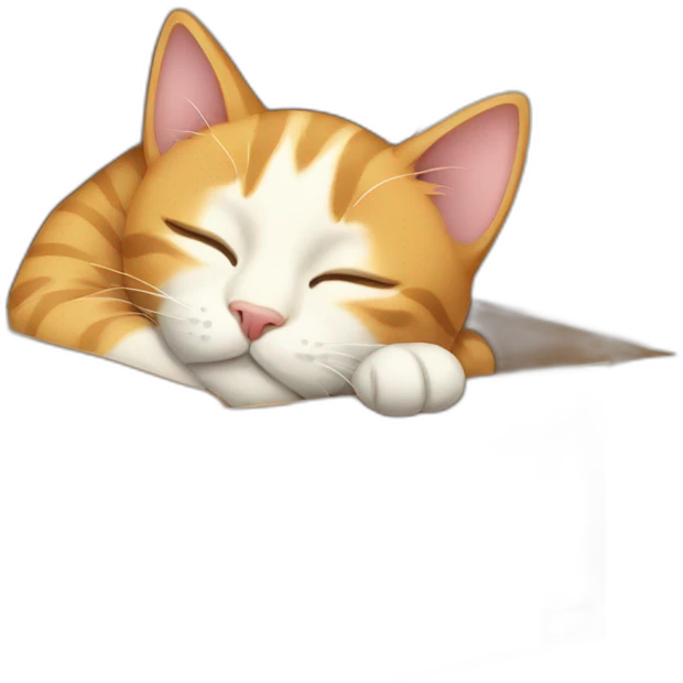 Cat sleeping in a box emoji