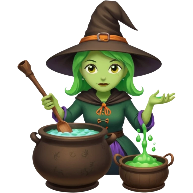 green witch cooking potion emoji
