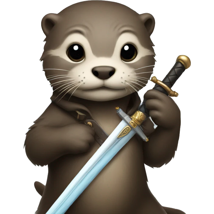 Otter with a sword emoji