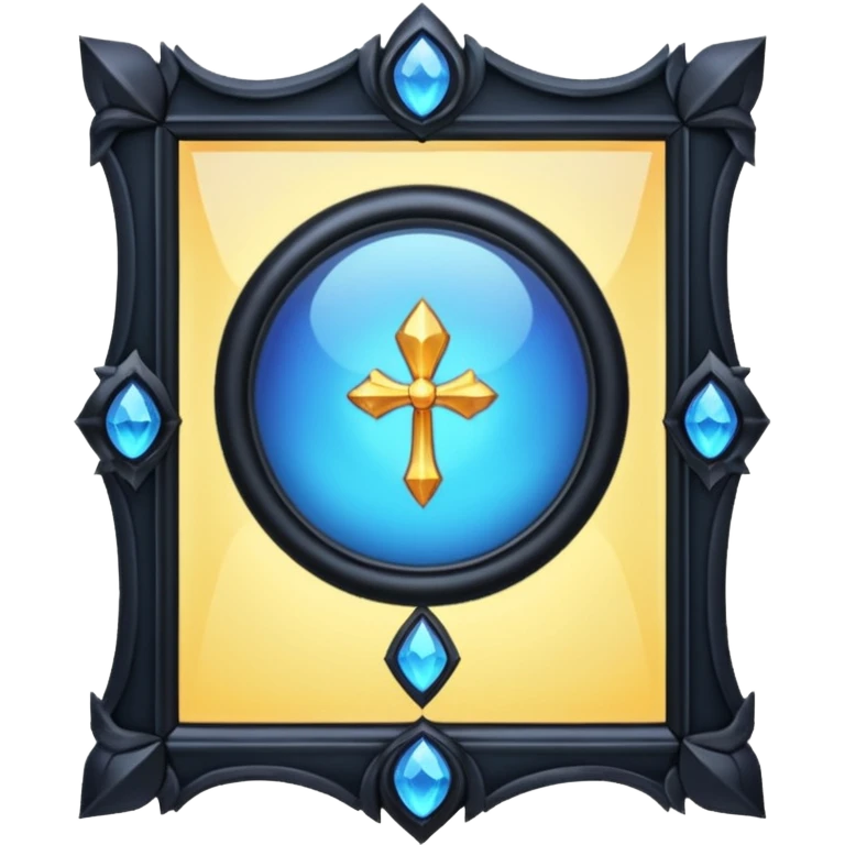 Mirror of Fate — obsidian frame + shifting light emoji