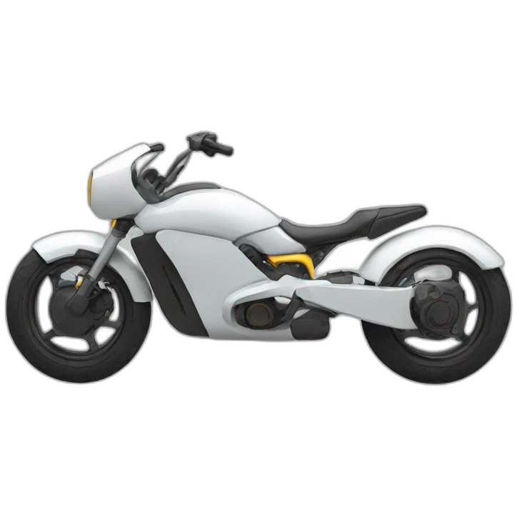 Futuristic moto without wheels in profile emoji