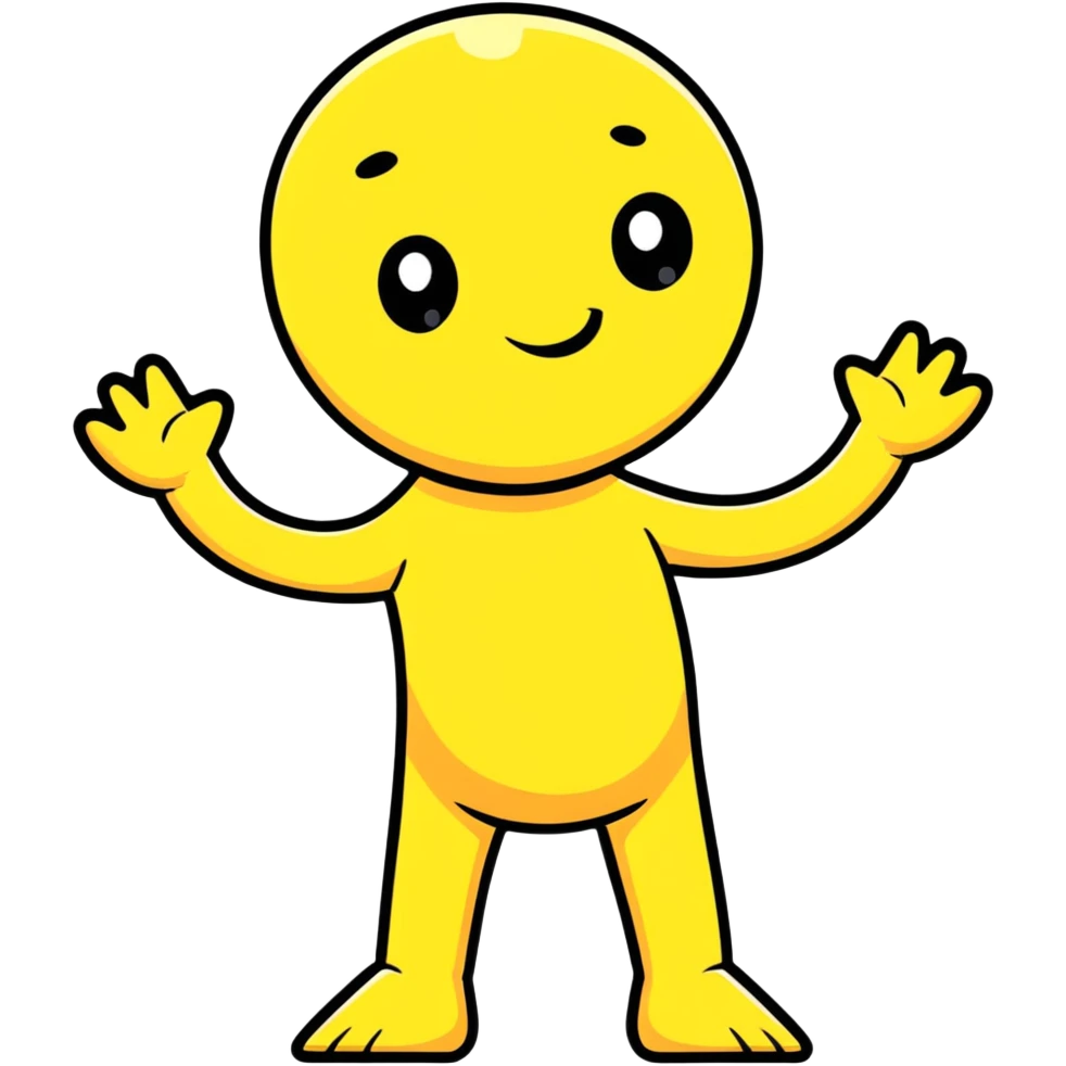 Number 1 as a cartoon character with arms and legs emoji