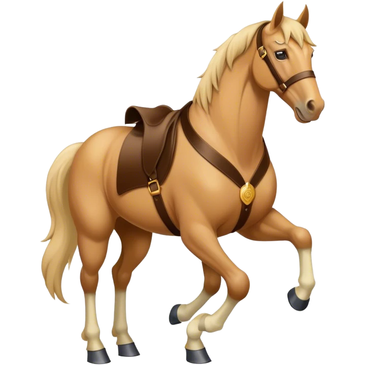 muscular horse wearing a suit  emoji