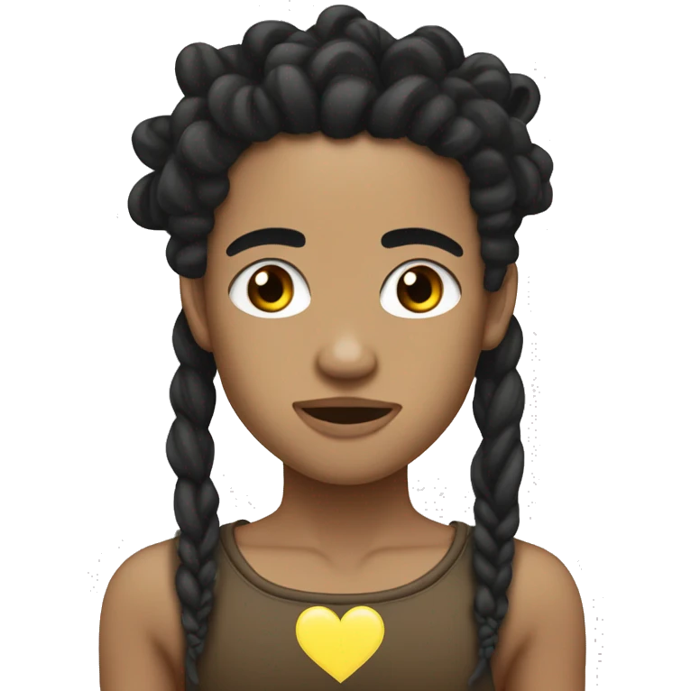 lightskin dread head with heart eyes emoji