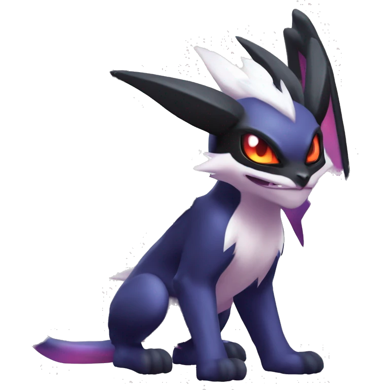 Edgy Cool Kawaii Litten/Noivern-Noibat-Absol-Pokémon Full Body emoji