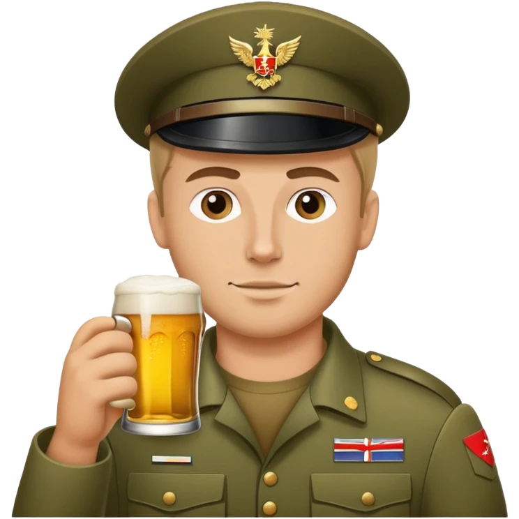 Soldier drink beer  emoji