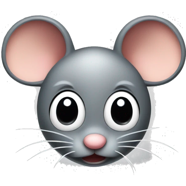A little cartoon mouse with big ears that is stinky emoji