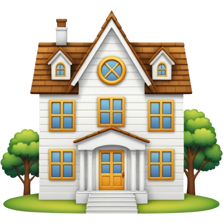 house with no color emoji