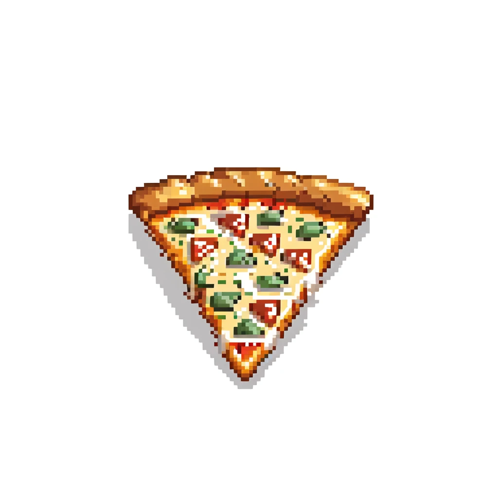 classic triangular pizza slice with pointed tip and thick crust emoji