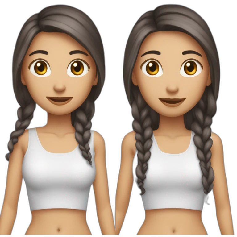 девушка с темными волосами и прической каре и голубыми глазами emoji