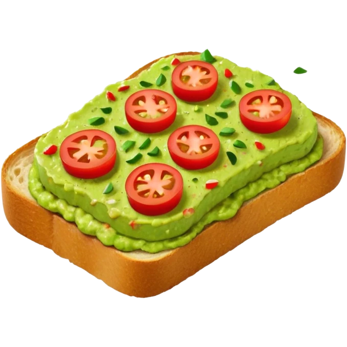 guacamole toast NO tomatoes  emoji