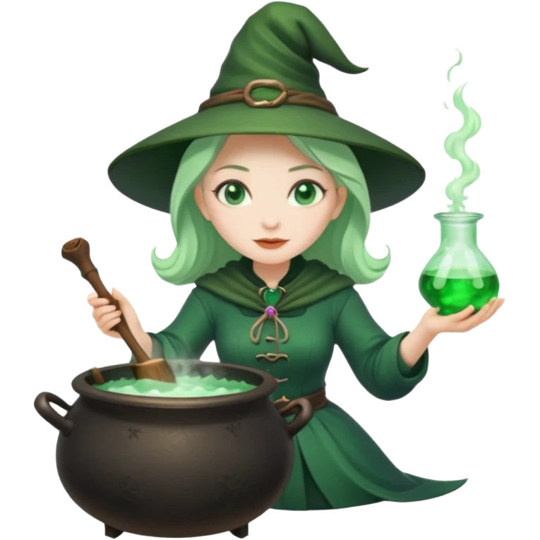 green witch cooking potion emoji
