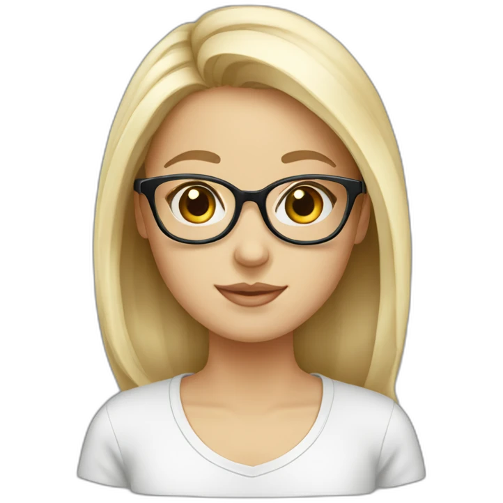 cute-white-girl-with-glasses emoji