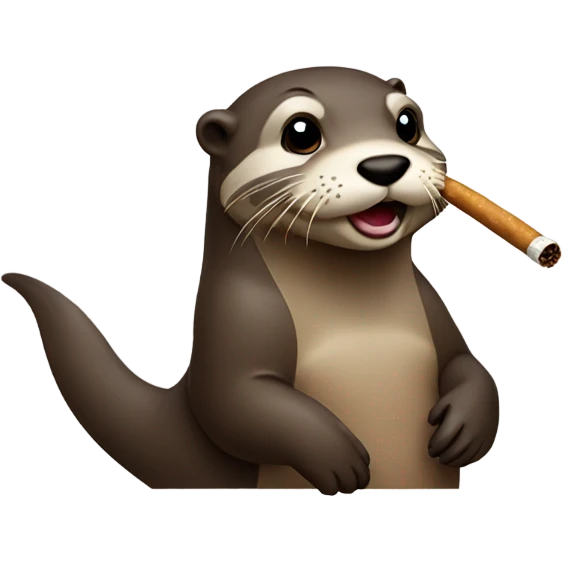otter smoking emoji