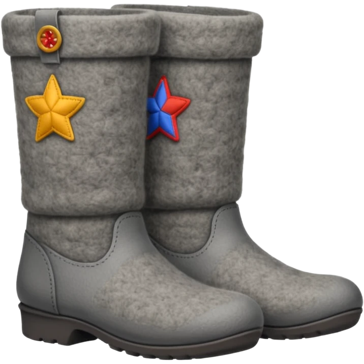 Russian felt boots made entirely of felted wool emoji