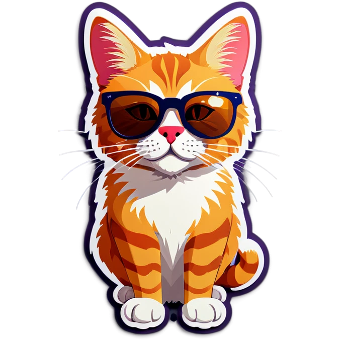 Cat with sunglasses emoji