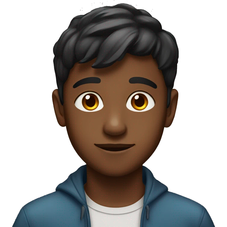 a boy from india of 15 years old with brown skin with a little big nose emoji