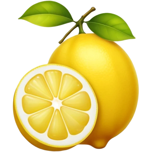 bright yellow lemon fruit (limone) emoji
