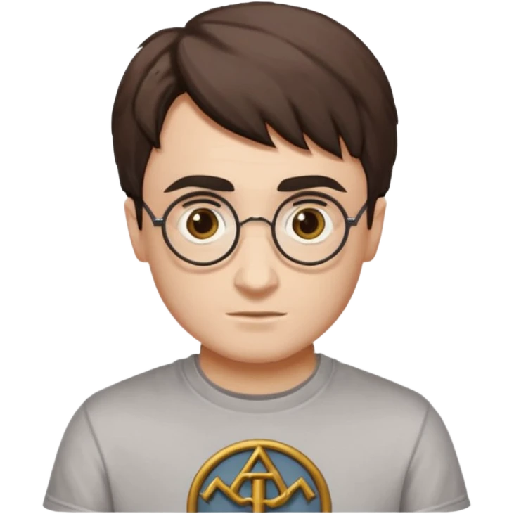 make harry potter wear a tshirt that says “sinclair” emoji