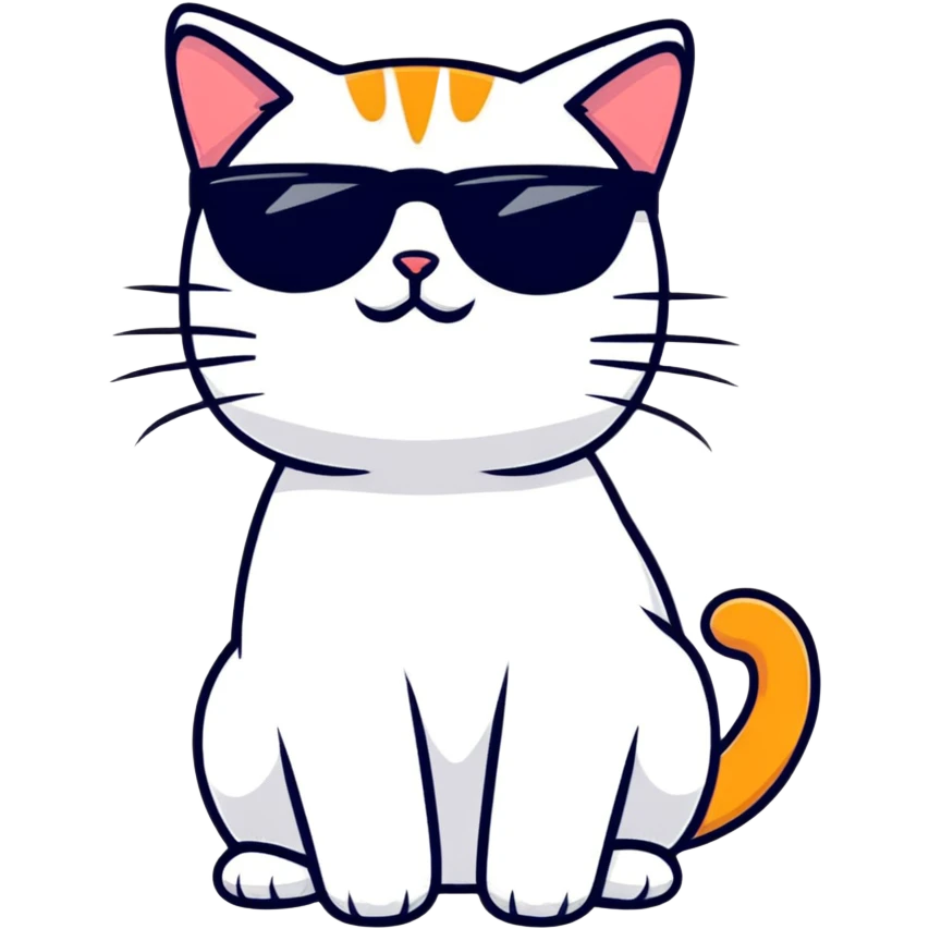 Cat with sunglasses emoji