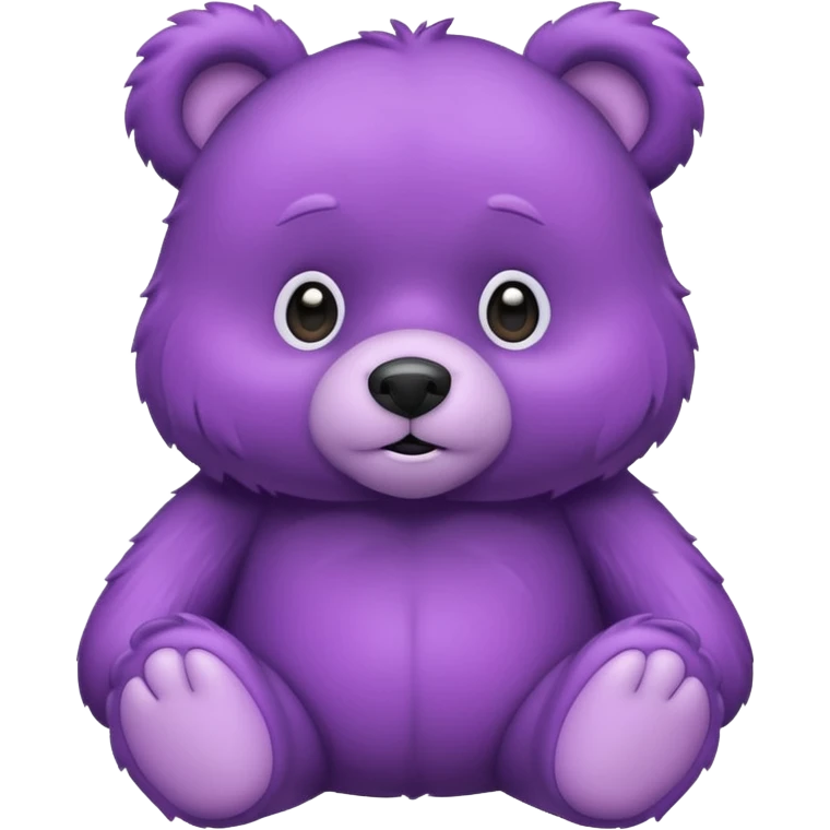 Cute purple bear  emoji
