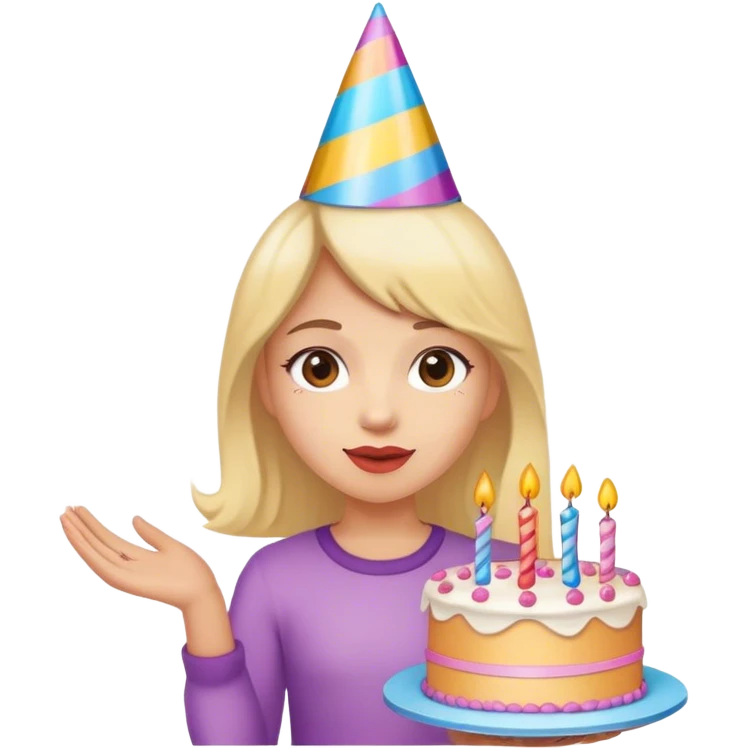Girl celebrating birthday  emoji