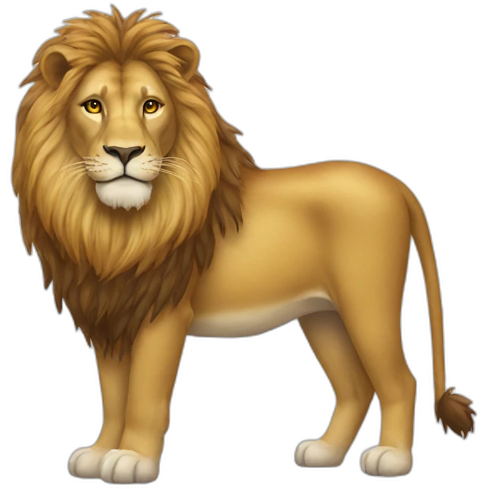 Un lion et un cheval emoji