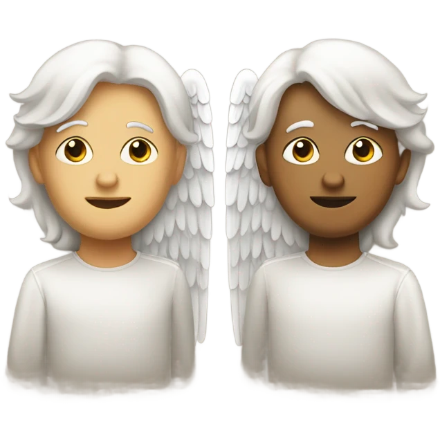 right and left wing each alone of an angel emoji