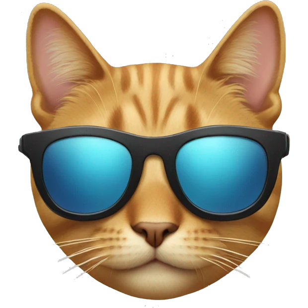 Cat with sunglasses emoji