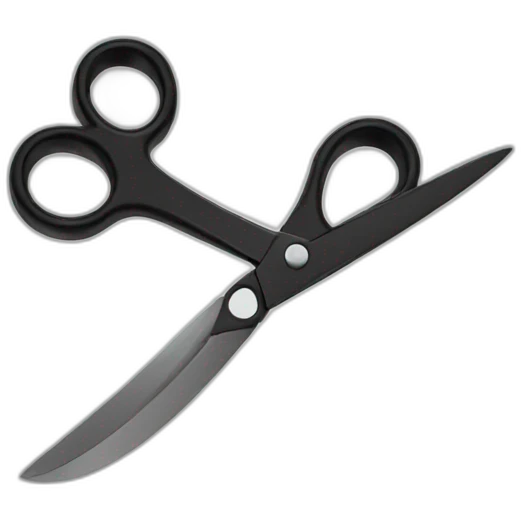 Simple black scissors emoji