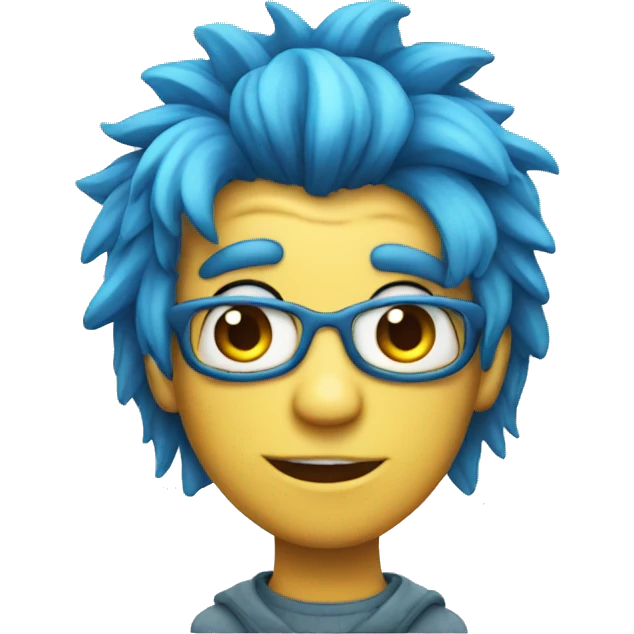 blue haired monster emoji