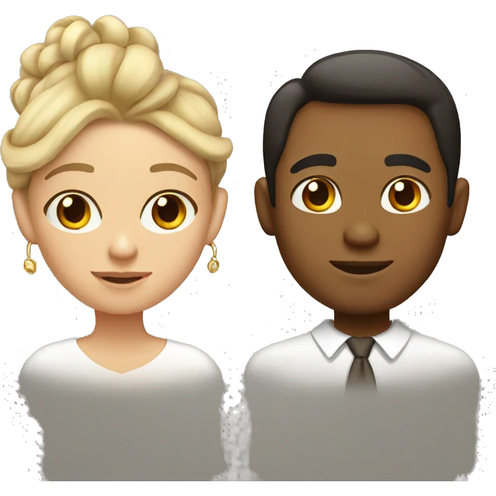 Mexican girl and white guy emoji