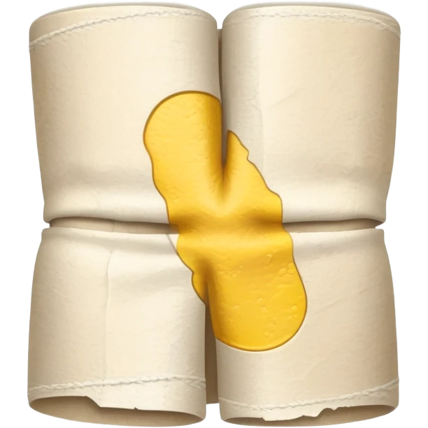 dirty bandage with visible yellow stains emoji