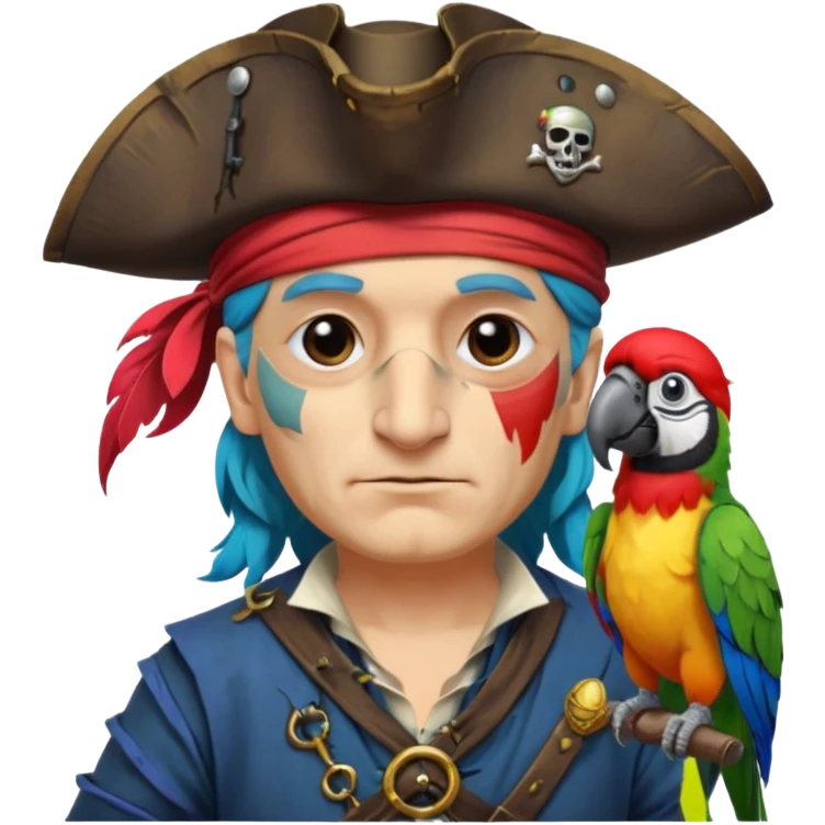 pirate and parrot emoji