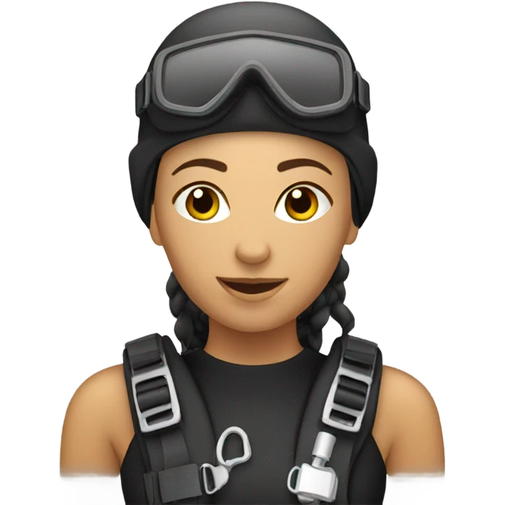 A young woman scuba diving  emoji