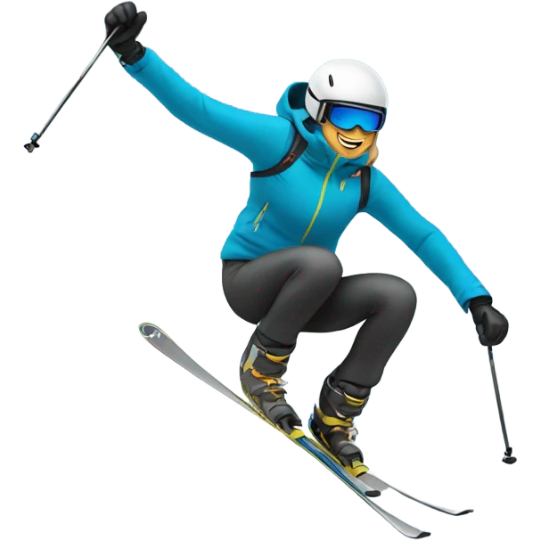Skier off jump emoji