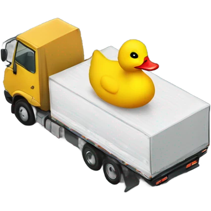 Truck on a duck emoji