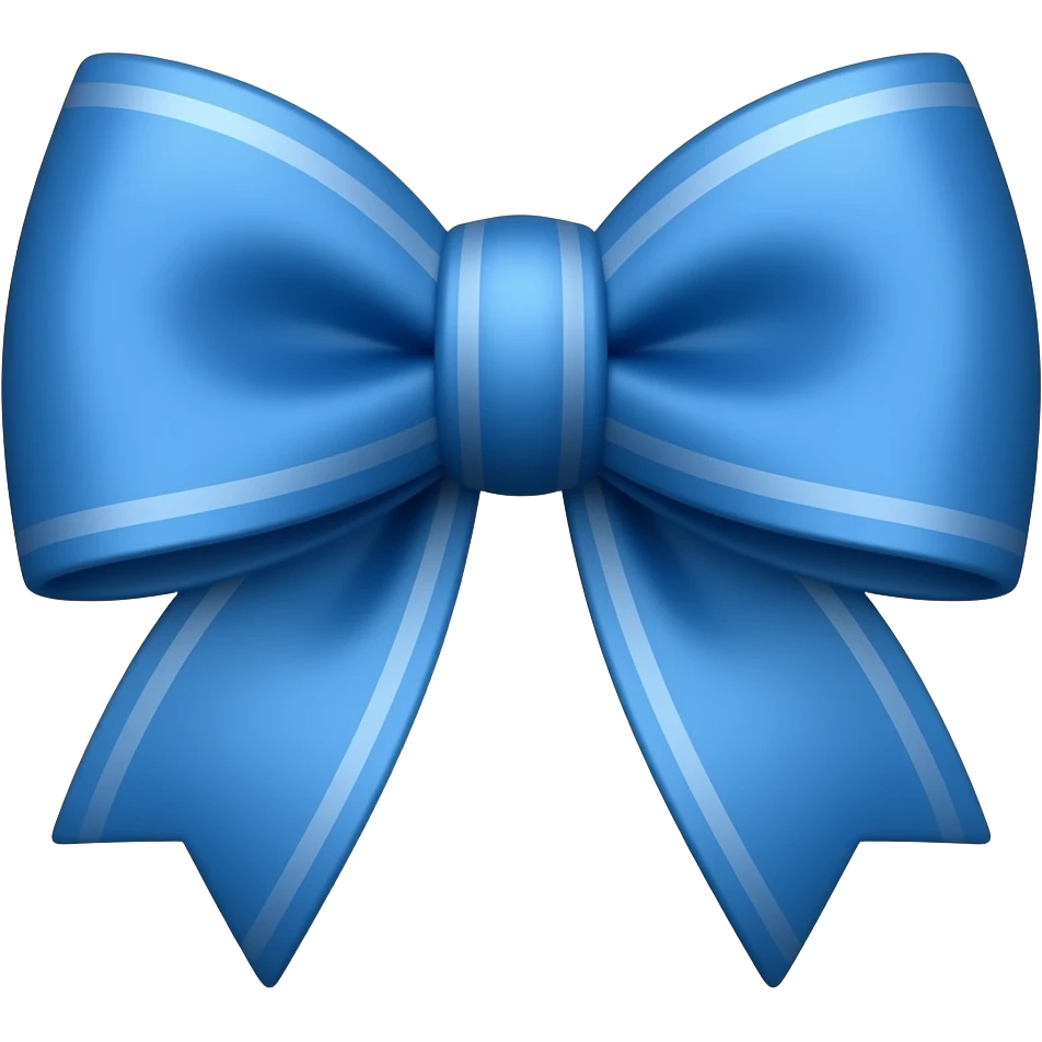 Moño azul lazo emoji
