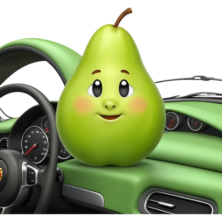 pear in a porshce emoji