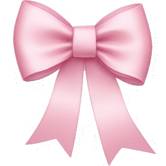 light pink ribbon bow emoji