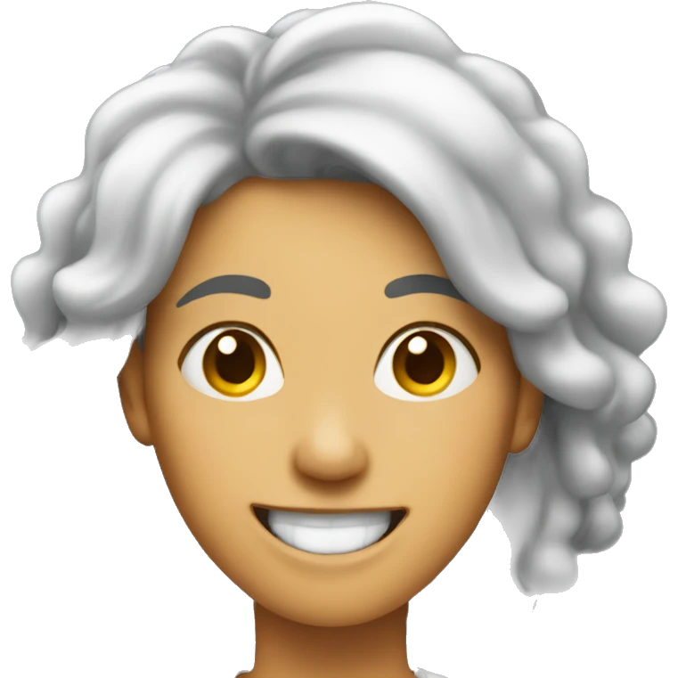 Crazy woman smiling  emoji